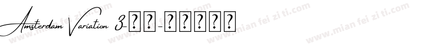Amsterdam Variation 3-常规字体转换